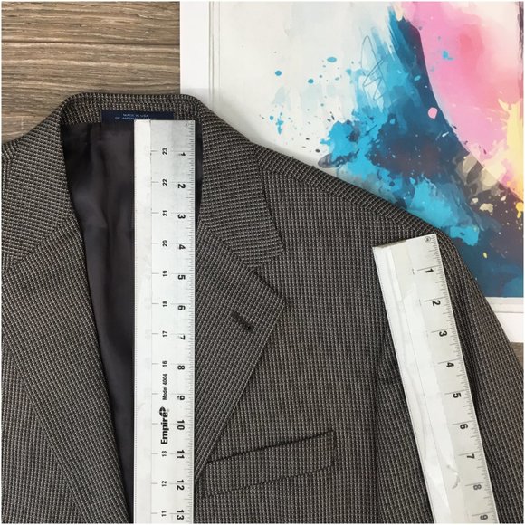 Joseph Abboud Mens Blazer Sport Coat Two Button Casual Jacket 42L Wool Silk Suit - Picture 12 of 13